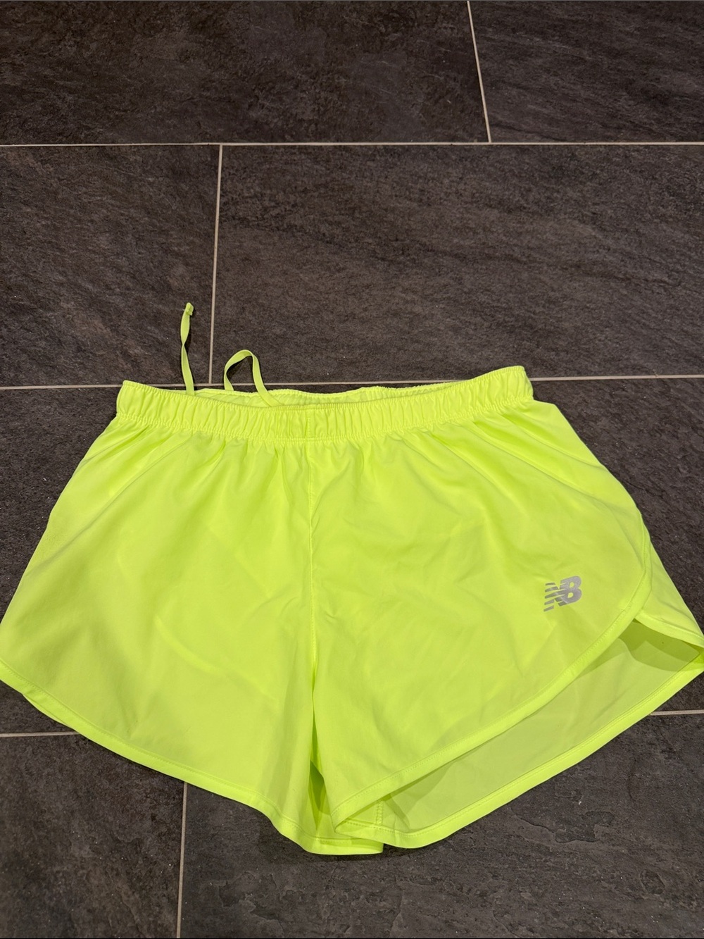 New Balance Women's Neon Yellow Athletic Running Shorts